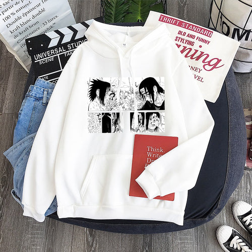 Naruto Uchibo Itachi Anime Student Plush Hooded Hoodie with Hat